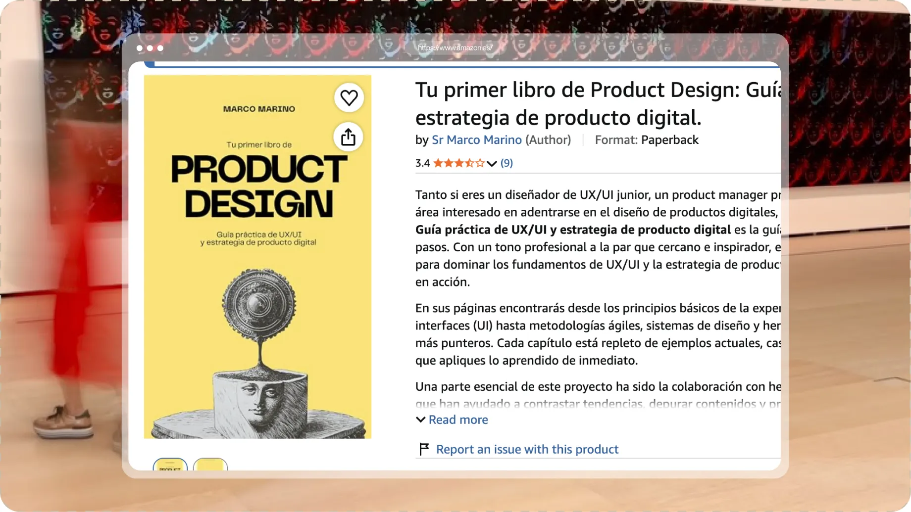 The book on Amazon, with the paperback behind